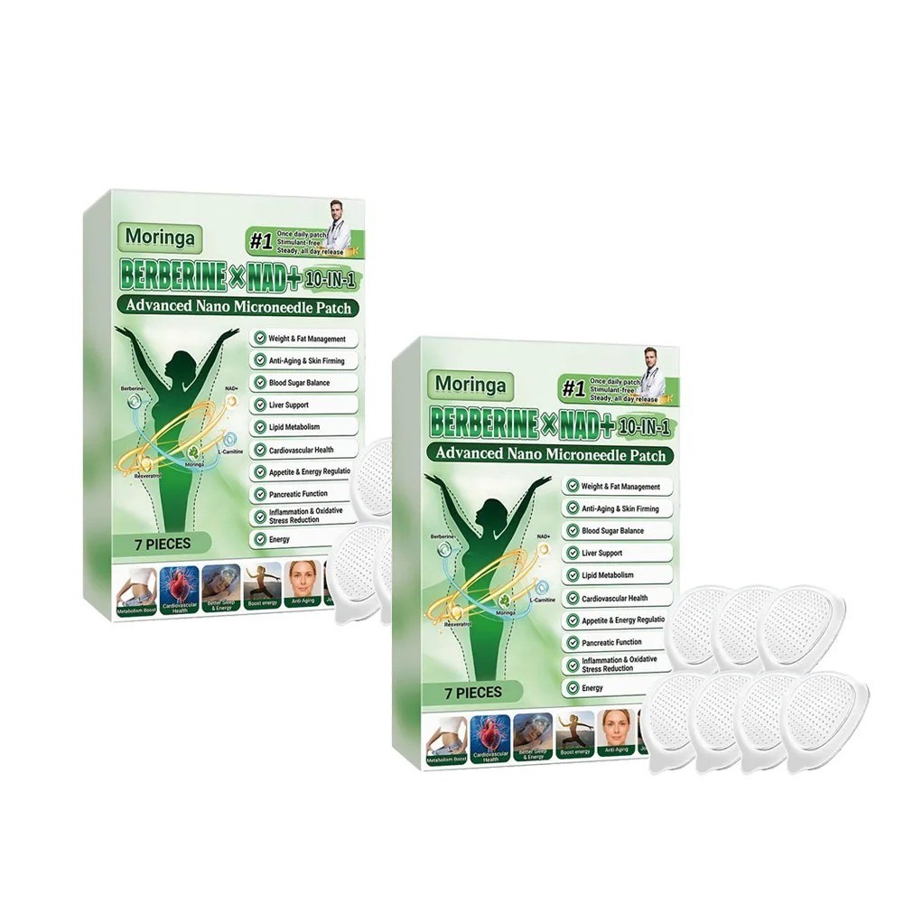 NEW GLORENDA Moringa Berberine x NAD+10-in-1 Advanced Nano Microneedle Patch