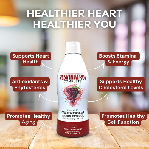 Resvinatrol Complete 32oz Resveratrol Liquid, Heart Health & Cholesterol Support