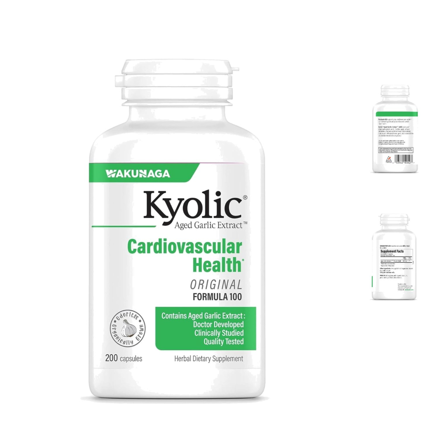200 Capsules of Organic Aged Garlic Extract – Supports Heart & Whole Body Health