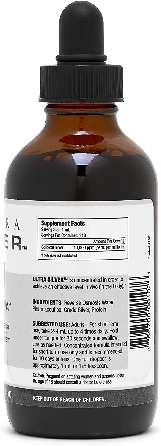 FREE SHIPPING!!! SILVER 10,000 PPM 8 OZ.- IMMUNE SUPPORT WITH DROPPER