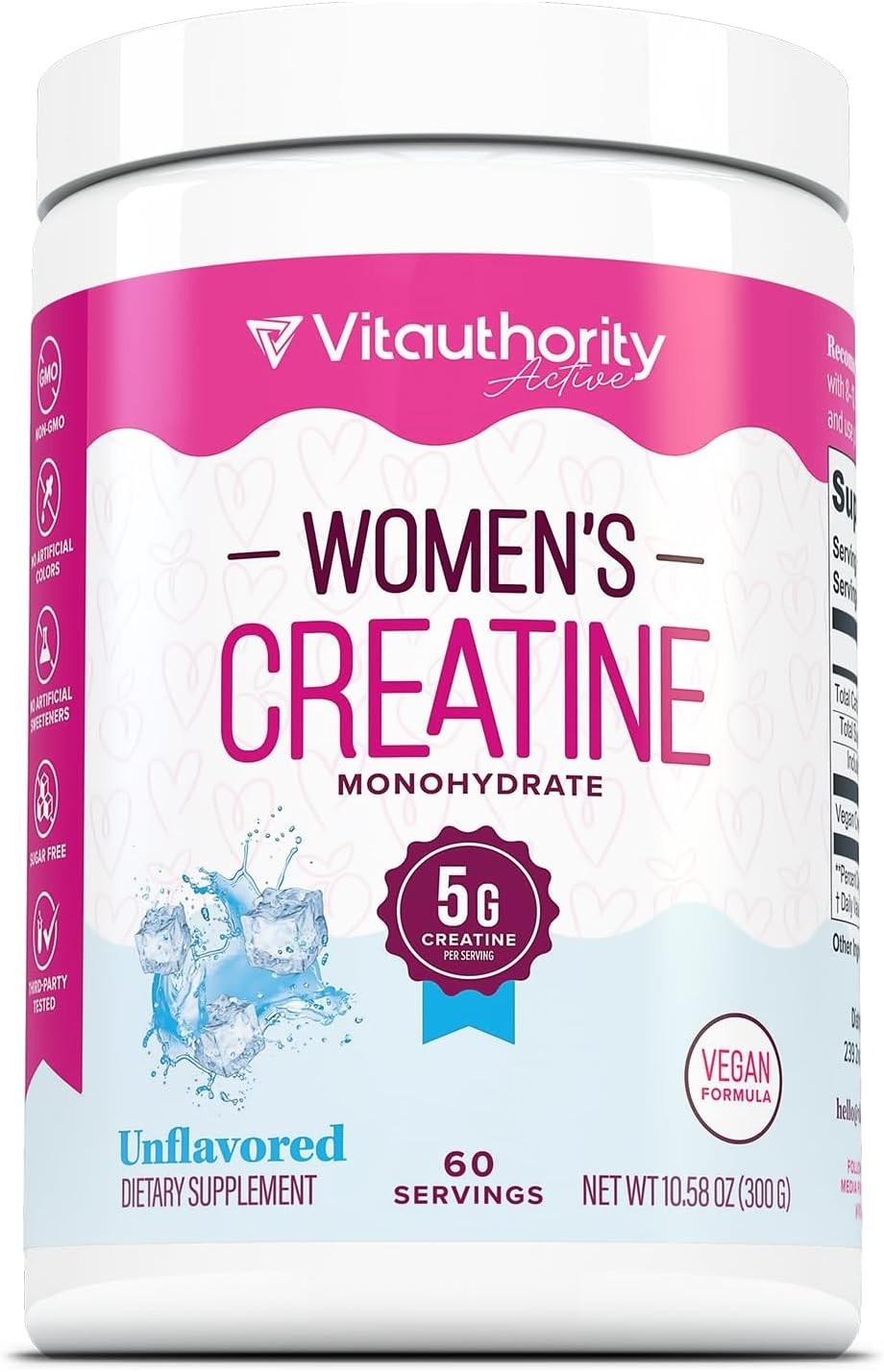 Micronized Creatine Monohydrate Supplement 5g Muscle Growth Support Unflavored