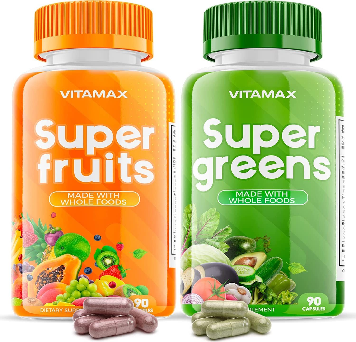 Vitamax Super Fruit and Vegetable Supplements – Whole 90 Count (Pack of 2)