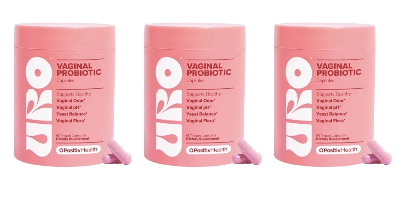 URO O Positiv Vaginal Probiotics for Women pH Balance with Prebiotics 180 3 PACK