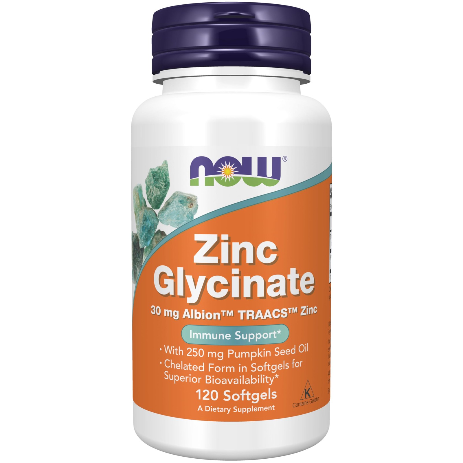 Supplements, Zinc Glycinate with 250 mg Pumpkin Seed Oil, Supports Prostate H…