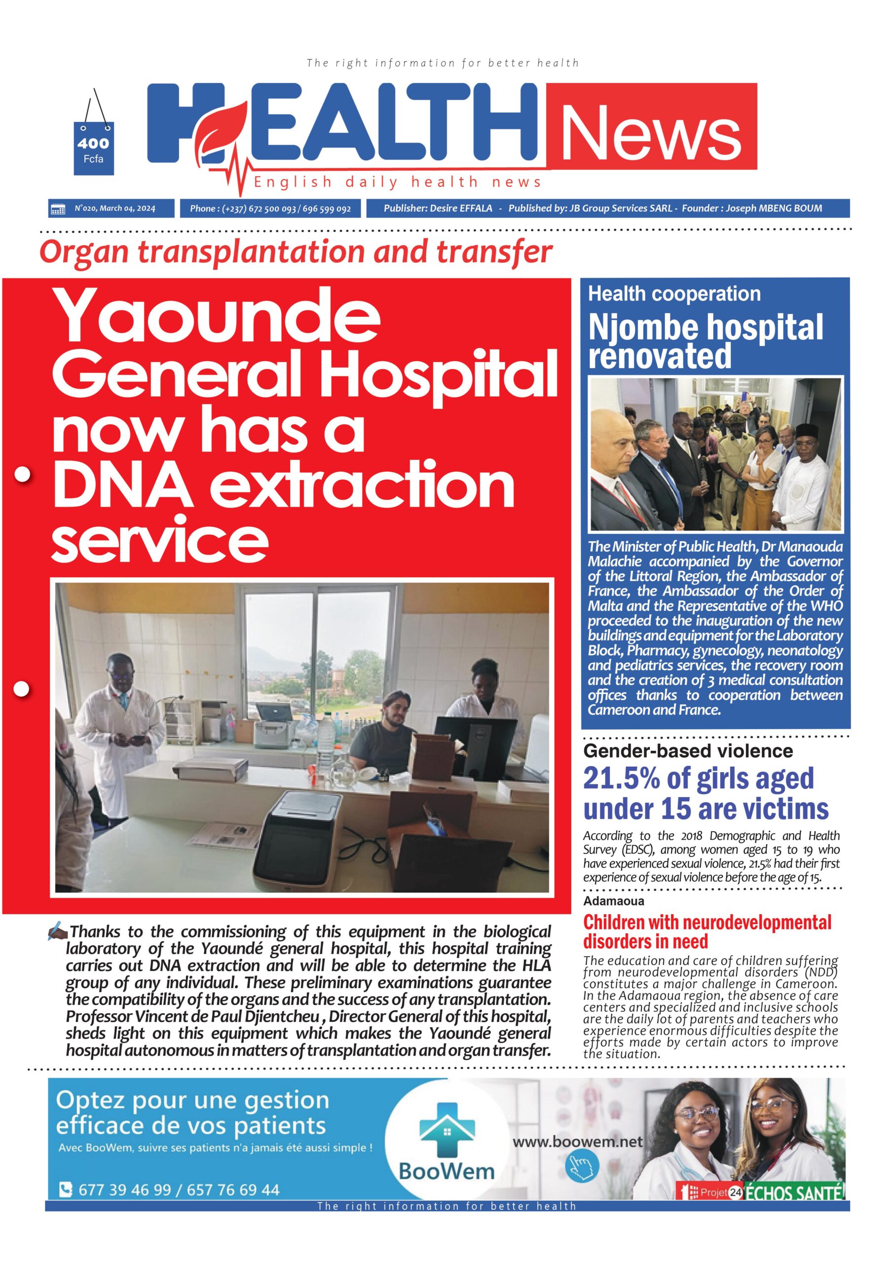 Health News N° 020, March 04, 2024