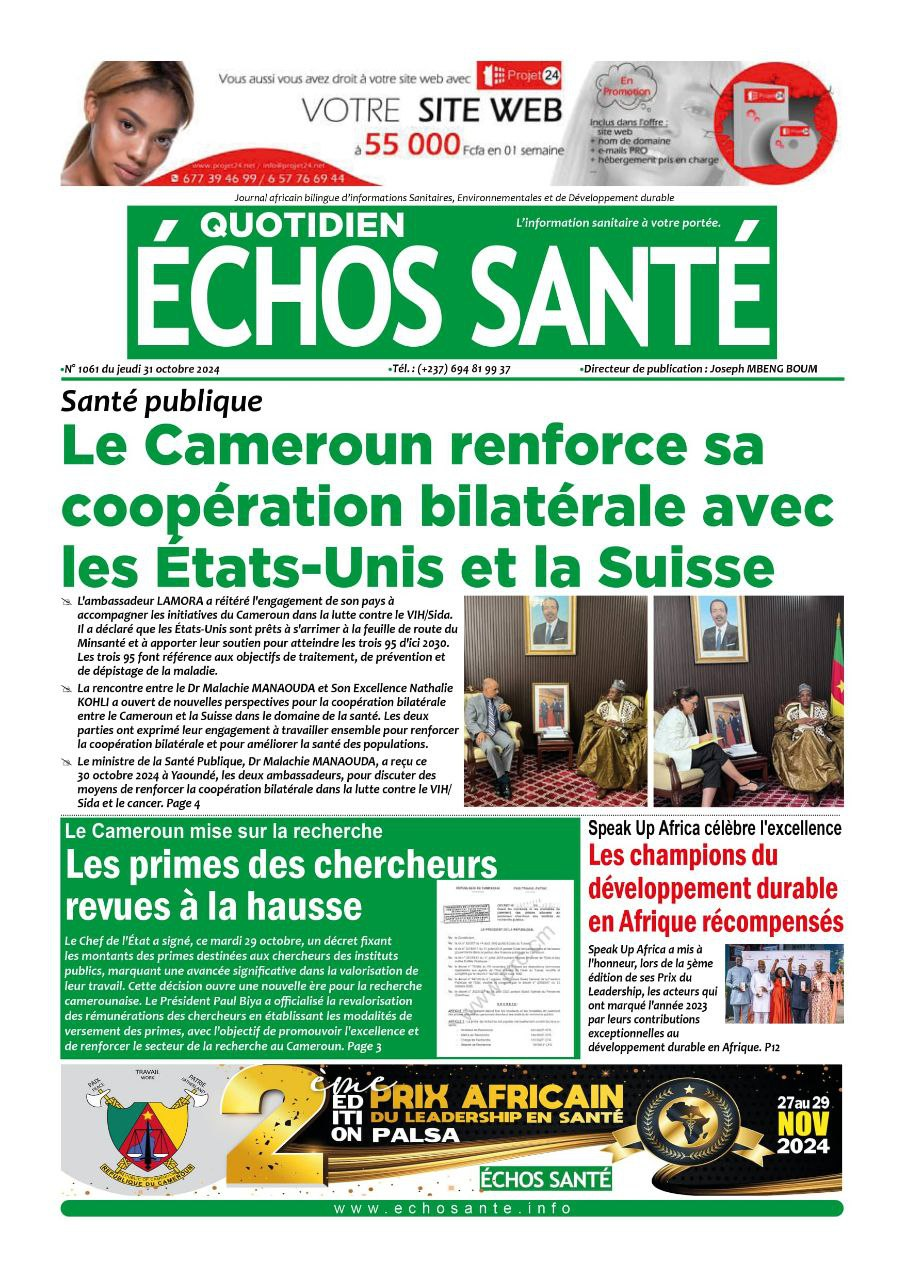 Echos Santé N° 1061 jeudi 31 octobre 2024