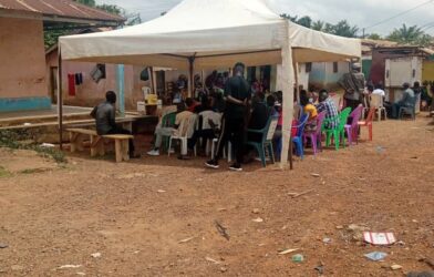 Recueillement ce mardi, 22 avril 2025, chez Raphaël à Efoulan pont.