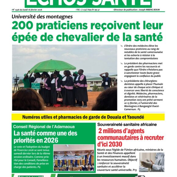 Echos santé n°1346 du lundi 16 février 2026