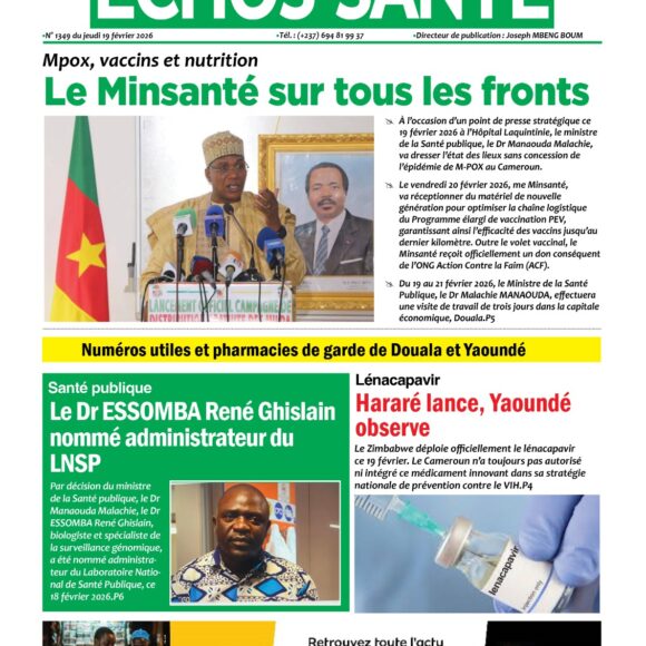 Echos santé n°1349 du jeudi 19 février 2026