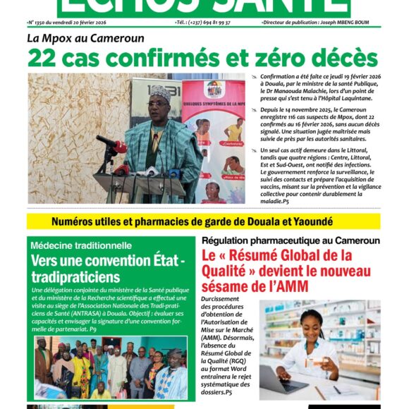 Echos santé n°1350 du vendredi 20 février 2026
