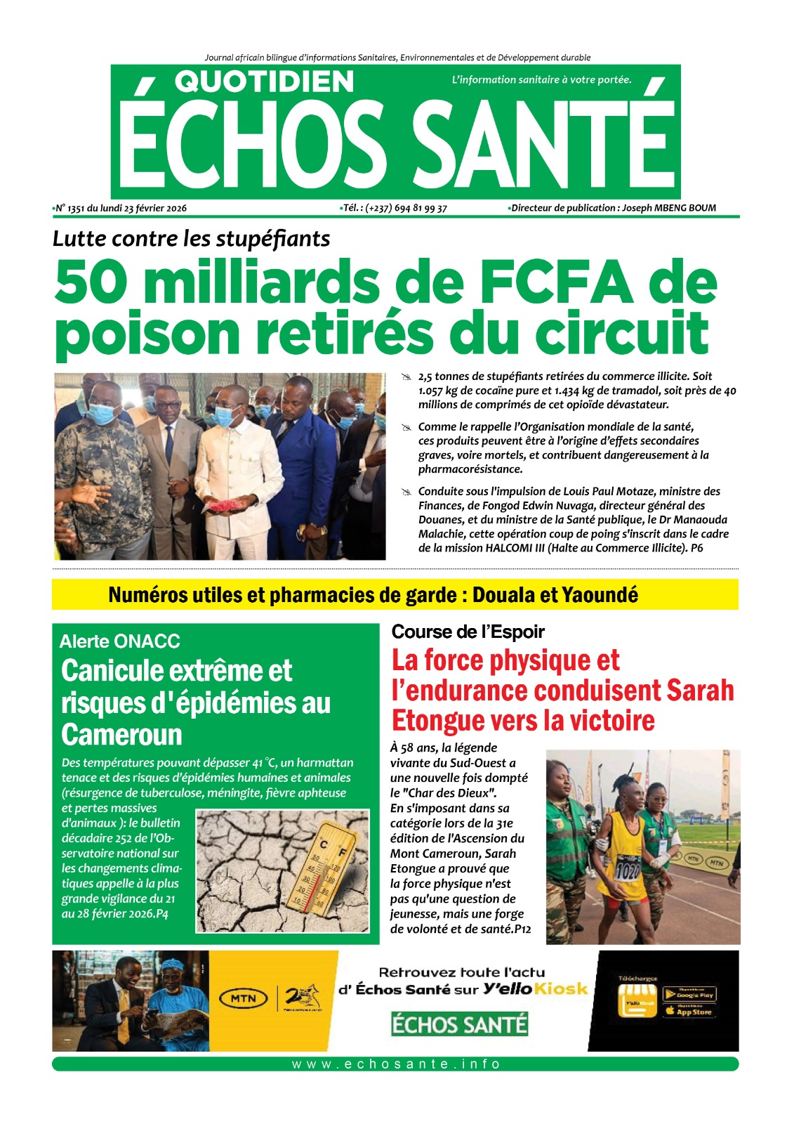 Echos santé n°1351 du lundi 23 février 2026