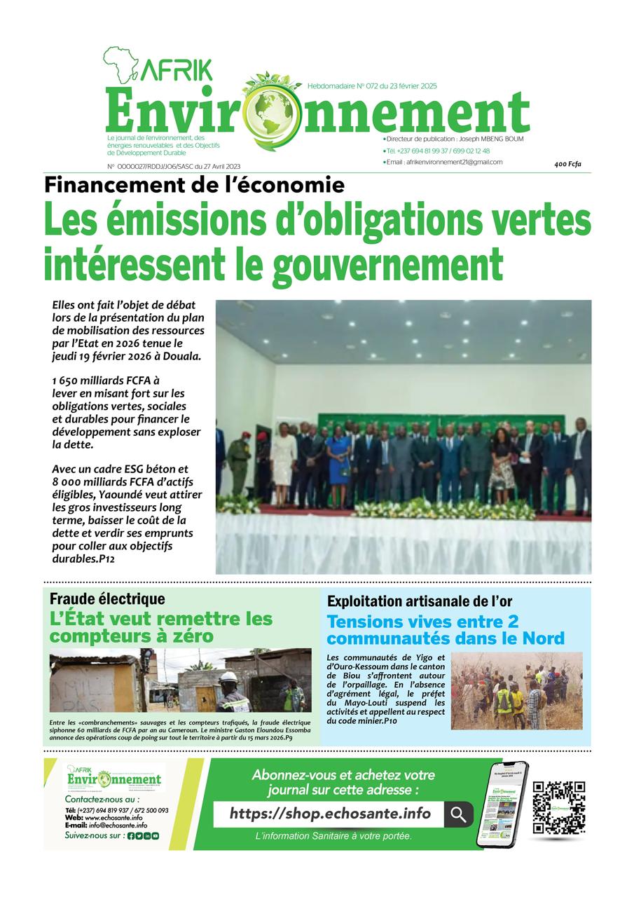 Afrik Environnement N°066 du lundi 23 février 2026