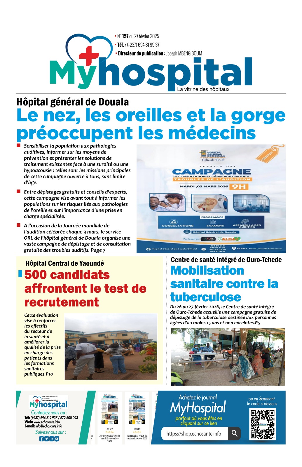 My Hospital N°157 du vendredi 27 février 2026