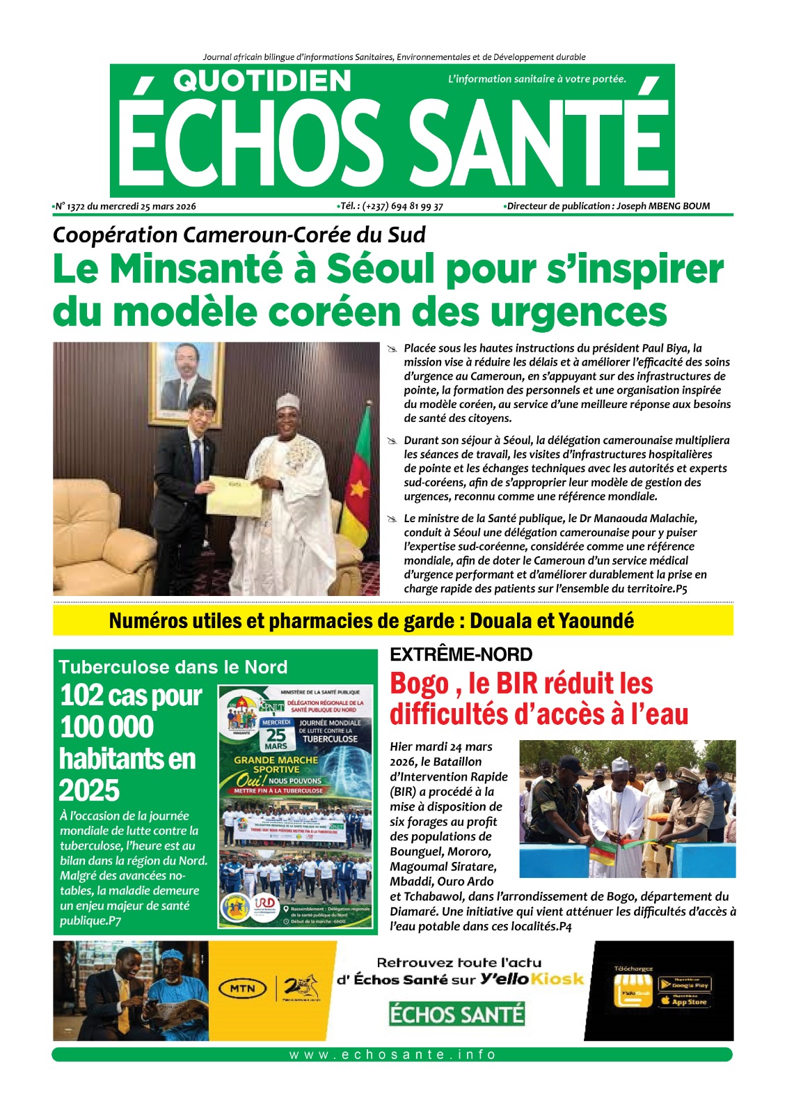 Echos santé n°1372 du mercredi 25 mars 2026