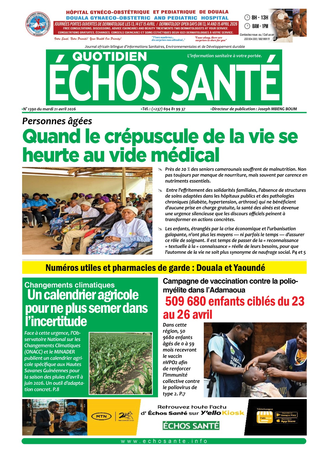 Echos santé n°1390 du mardi 21 avril 2026