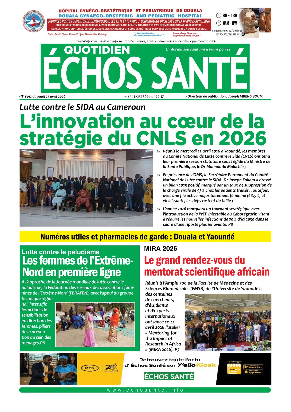 Echos santé n°1392 du jeudi 23 avril 2026