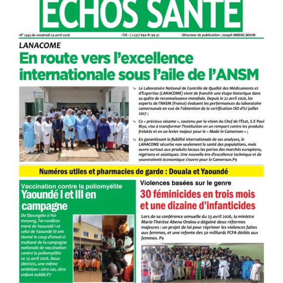 Echos santé n°1393 du vendredi 24 avril 2026