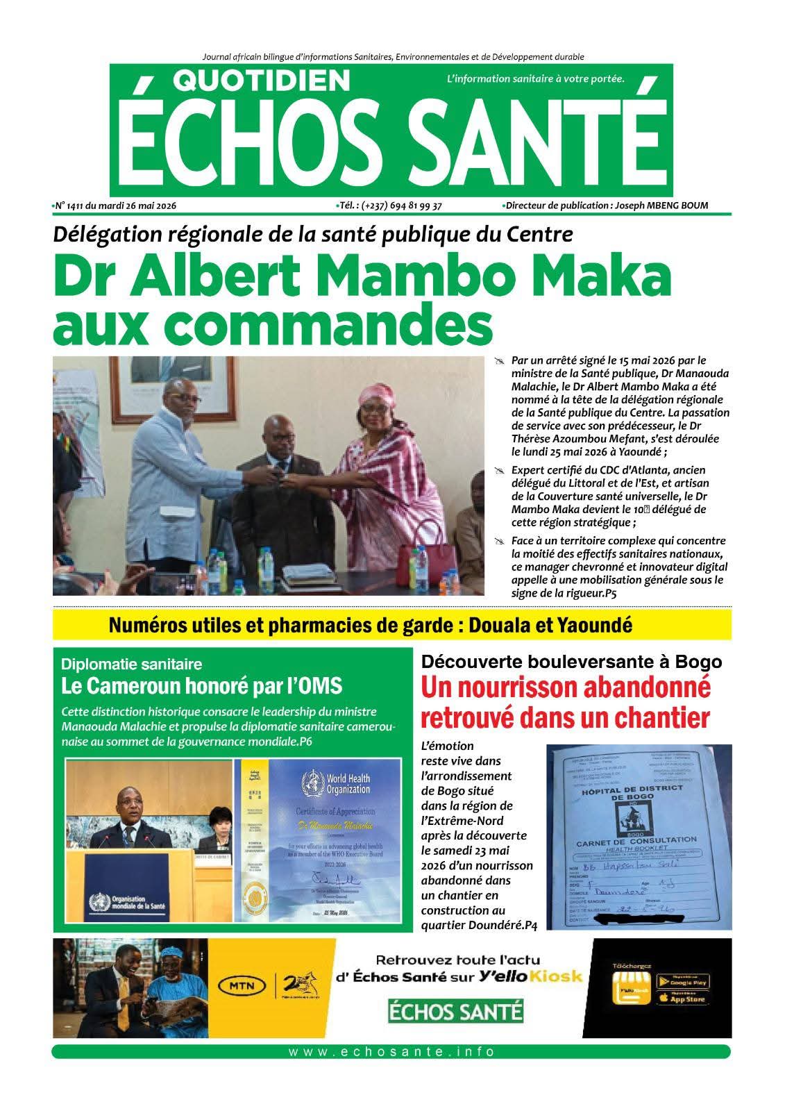 Echos santé n°1405 du mardi 26 mai 2026