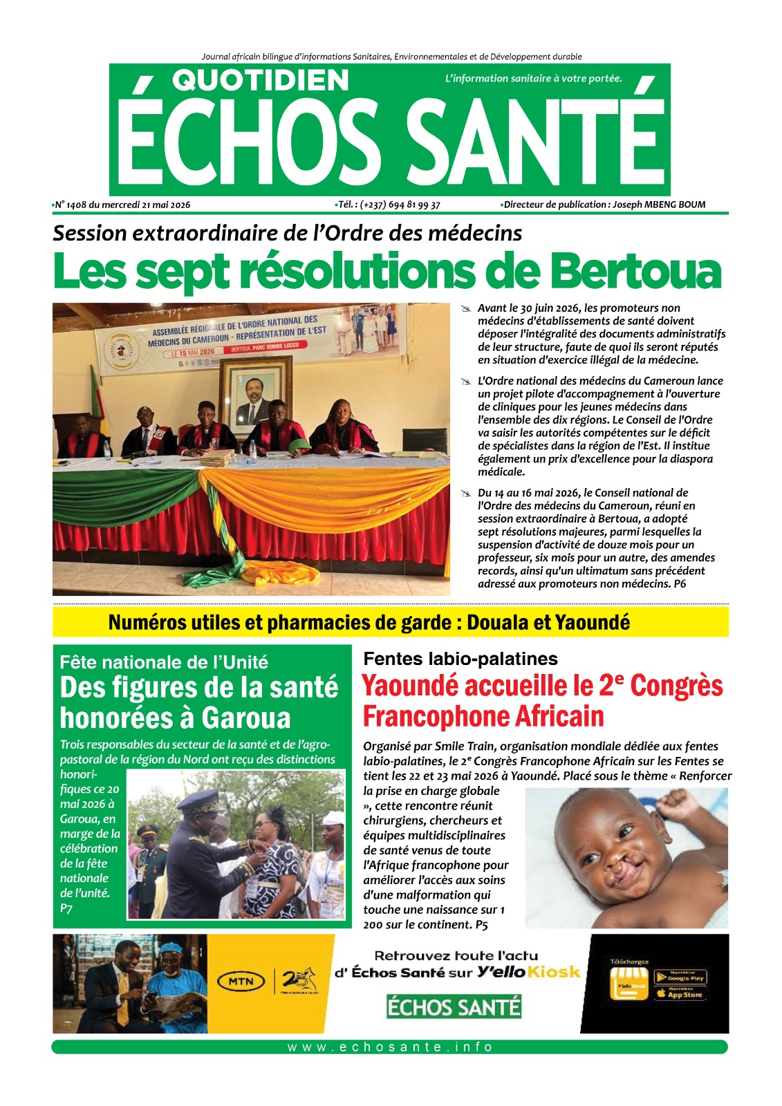 Echos santé n°1403 du jeudi 21 mai 2026