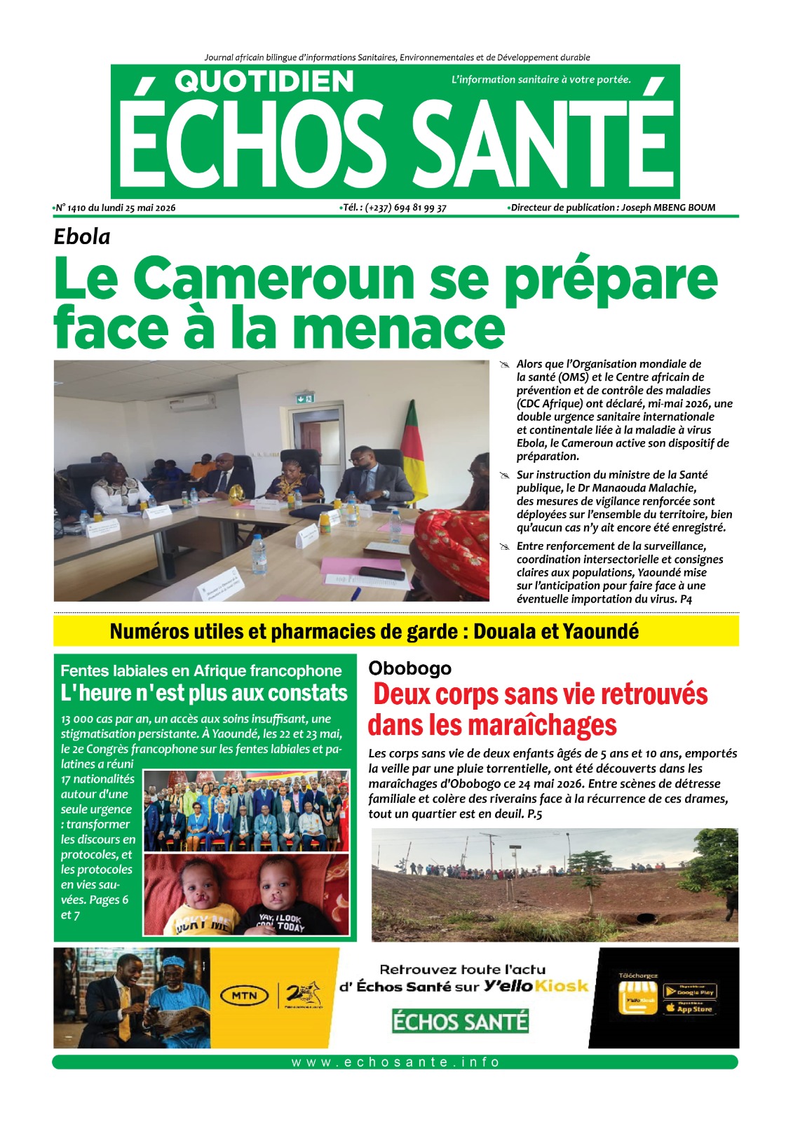 Echos santé n°1404 du lundi 25 mai 2026