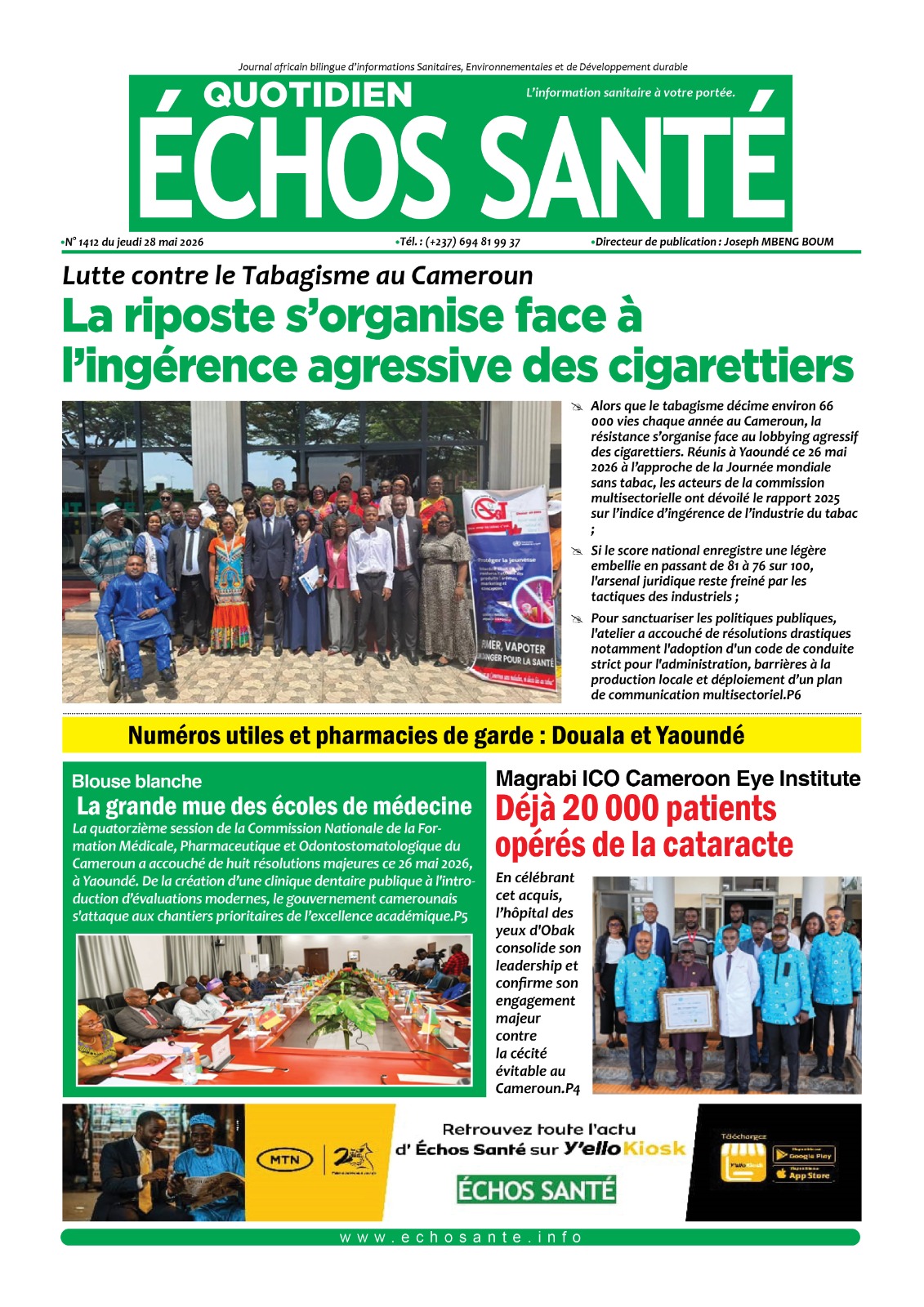 Echos santé n°1406 du jeudi 28 mai 2026