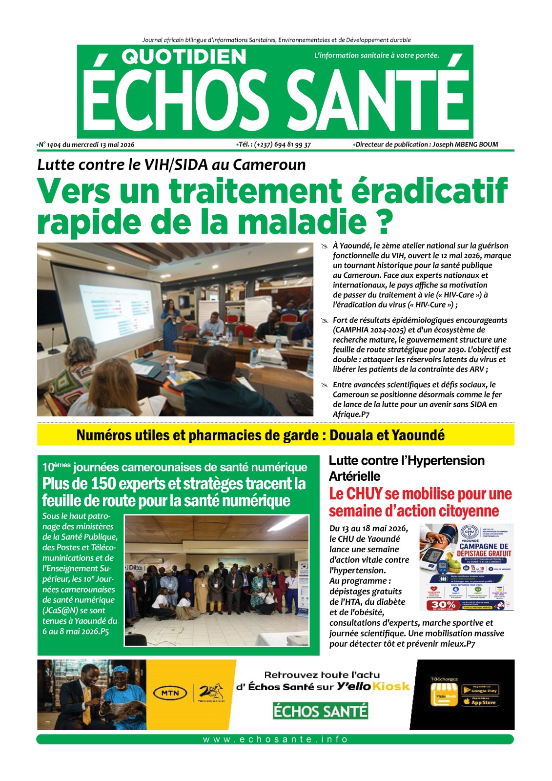 Echos santé n°1399 du mercredi 13 mai 2026