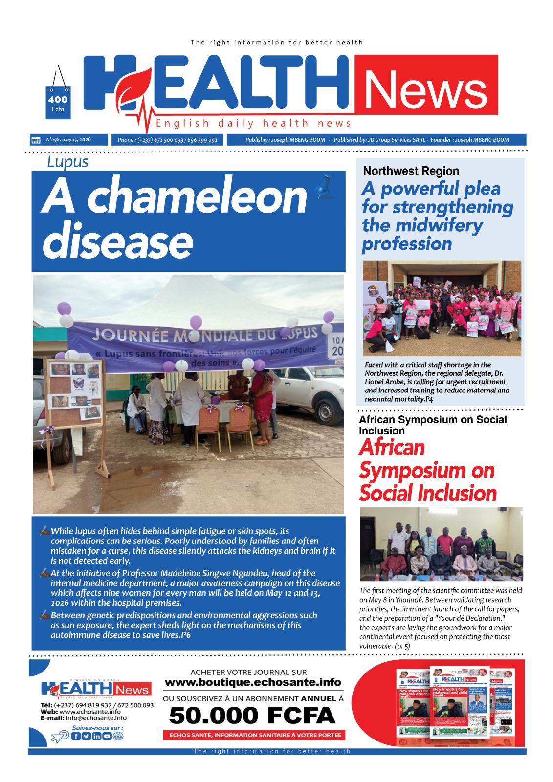 Health News N°098 du mercredi 13 mai 2026