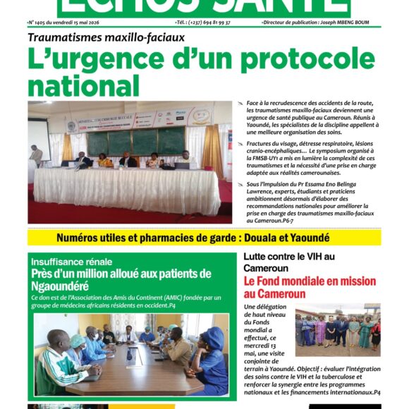 Echos santé n°1400 du vendredi15 mai 2026