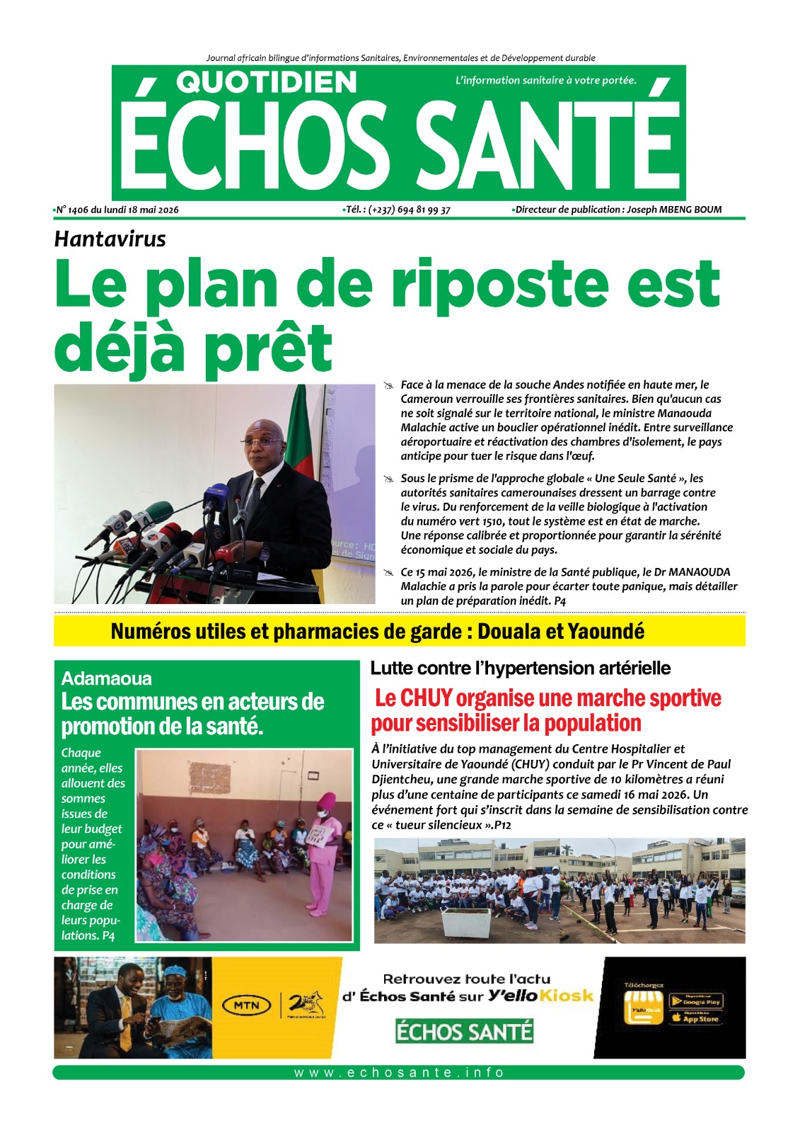 Echos santé n°1401 du lundi 18 mai 2026