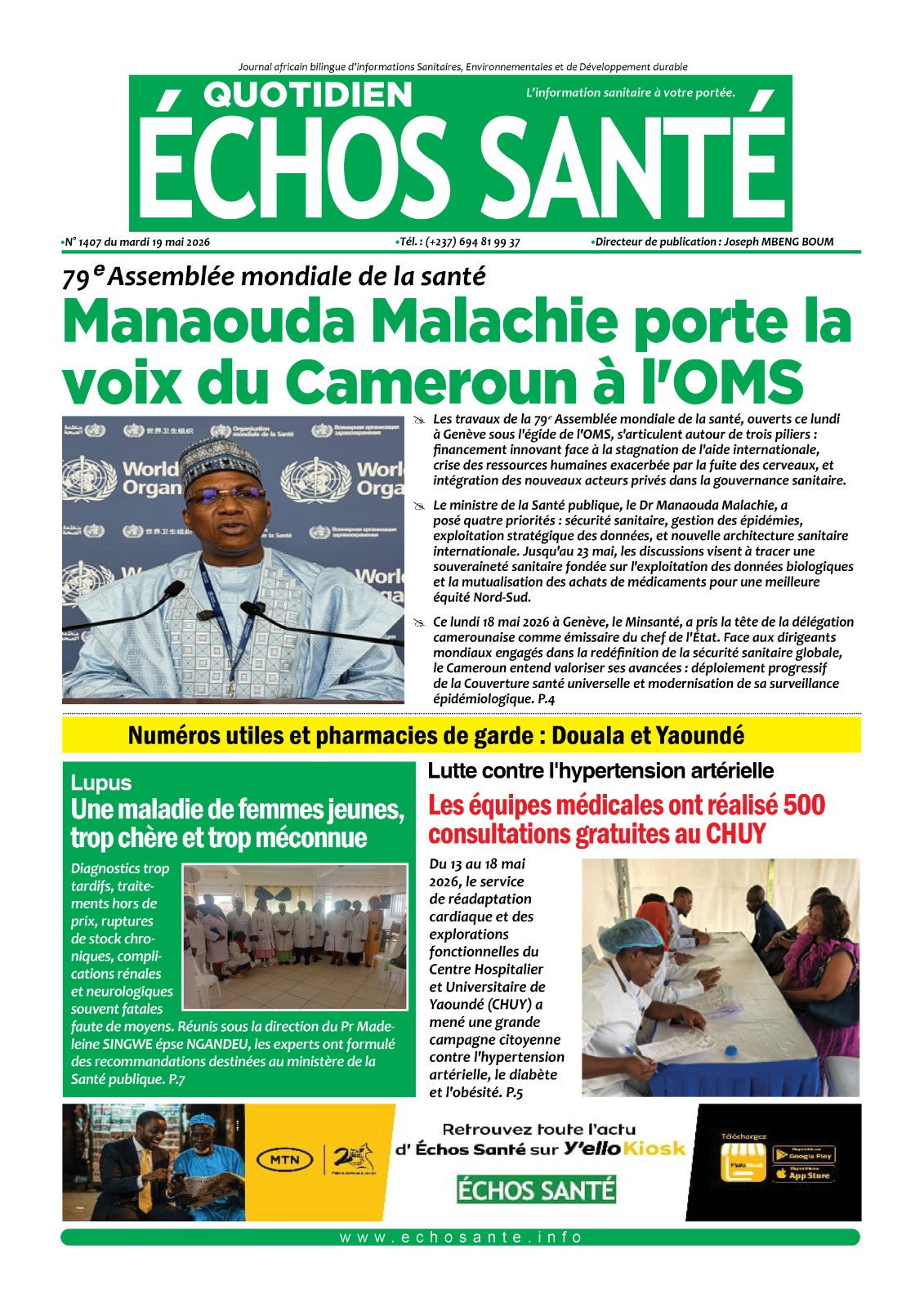 Echos santé n°1402 du mardi 19 mai 2026