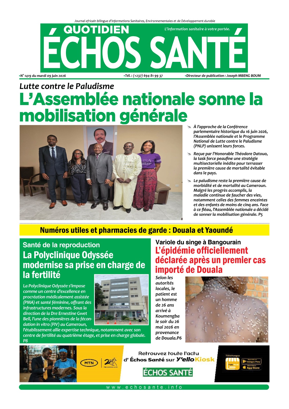Echos santé n°1419 du mardi 9 juin 2026