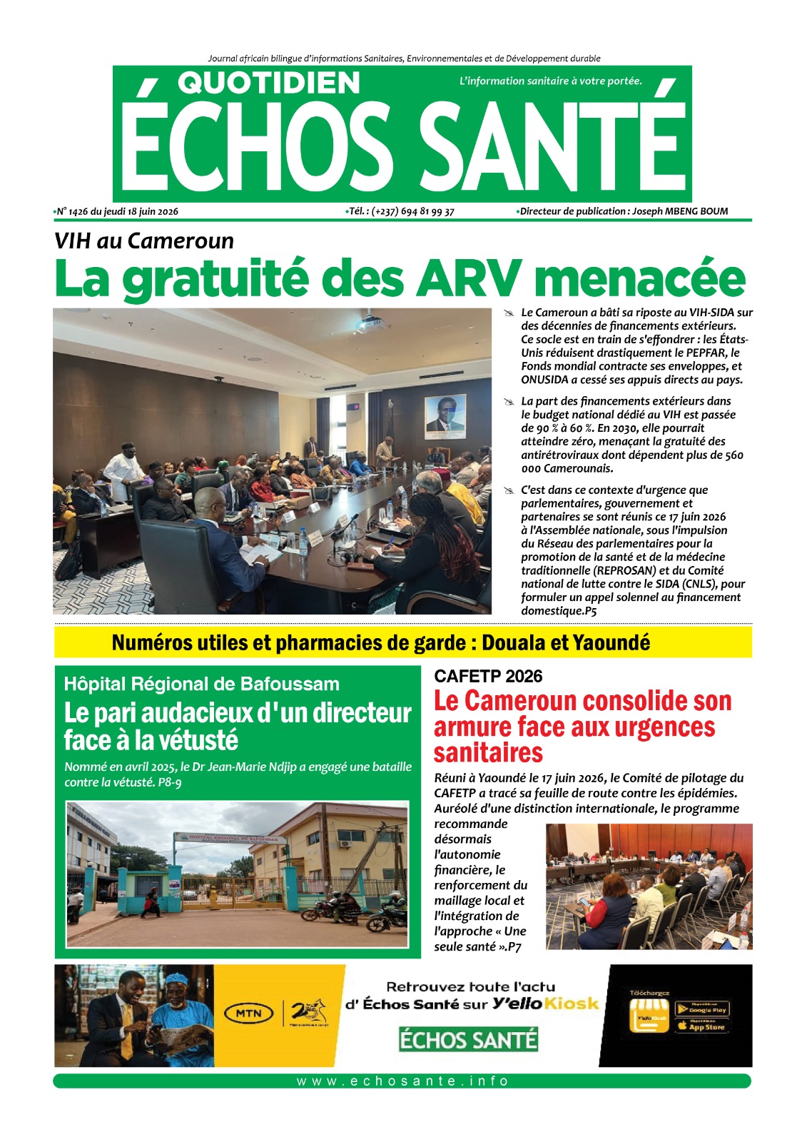 Echos santé n°1426 du jeudi 18 juin 2026