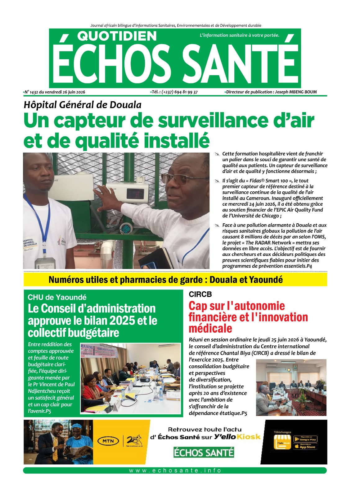 Echos santé n°1432 du vendredi 26 juin 2026