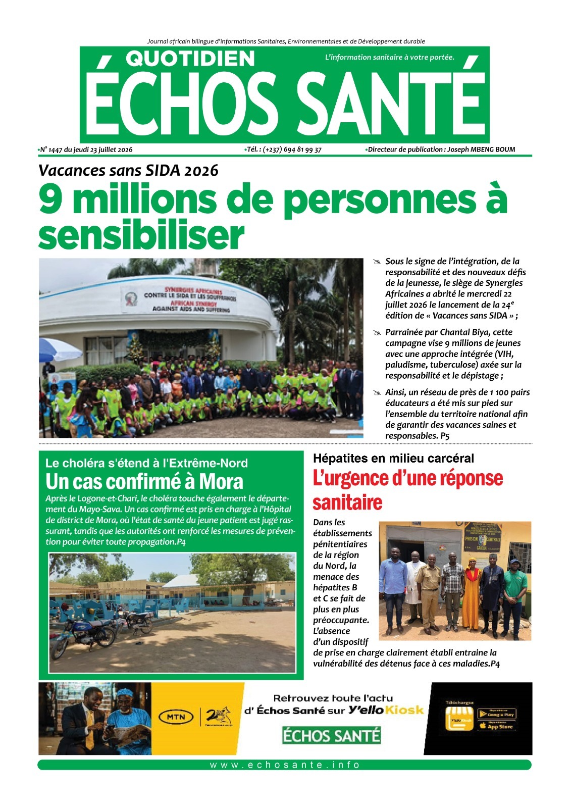 Echos santé n°1447 du jeudi 23 juillet 2026