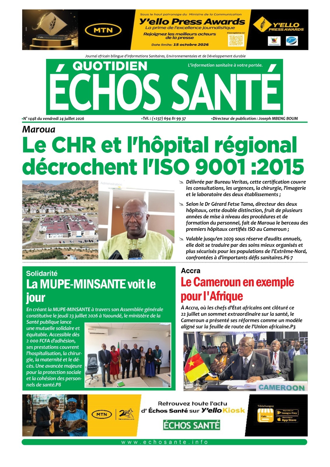 Echos Sante n°1448 du vendredi 24 juillet 2026