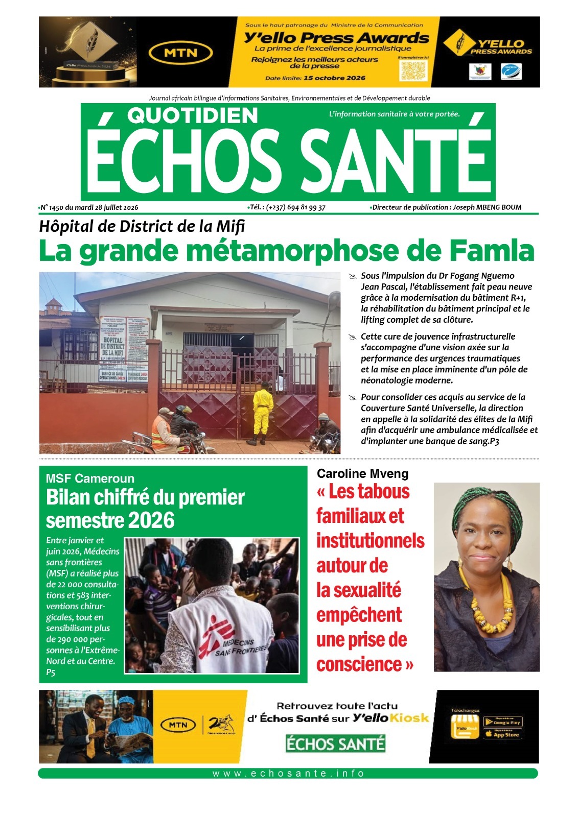 Echos Sante n°1450 du mardi 28 juillet 2026