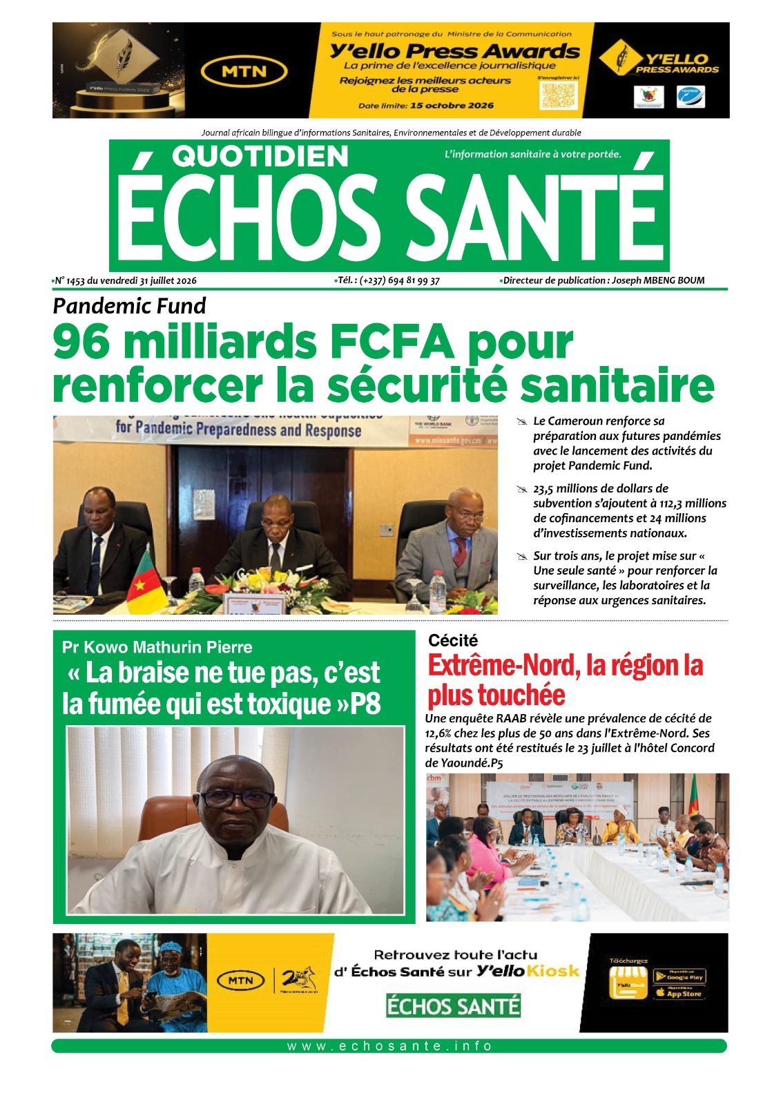 Echos Sante n°1453 du vendredi 31 juillet 2026