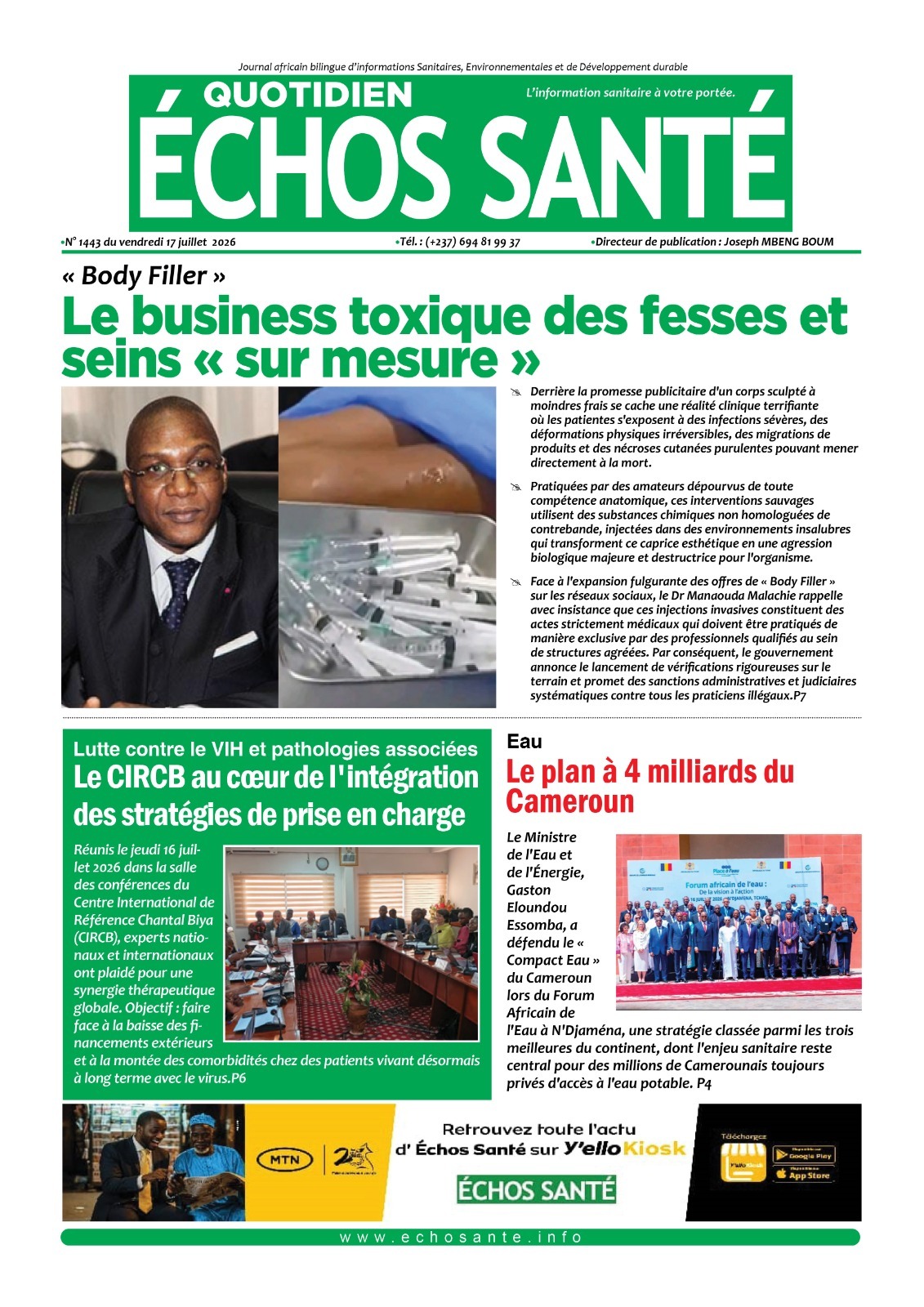Echos santé n°1443 du vendredi 17 juillet 2026