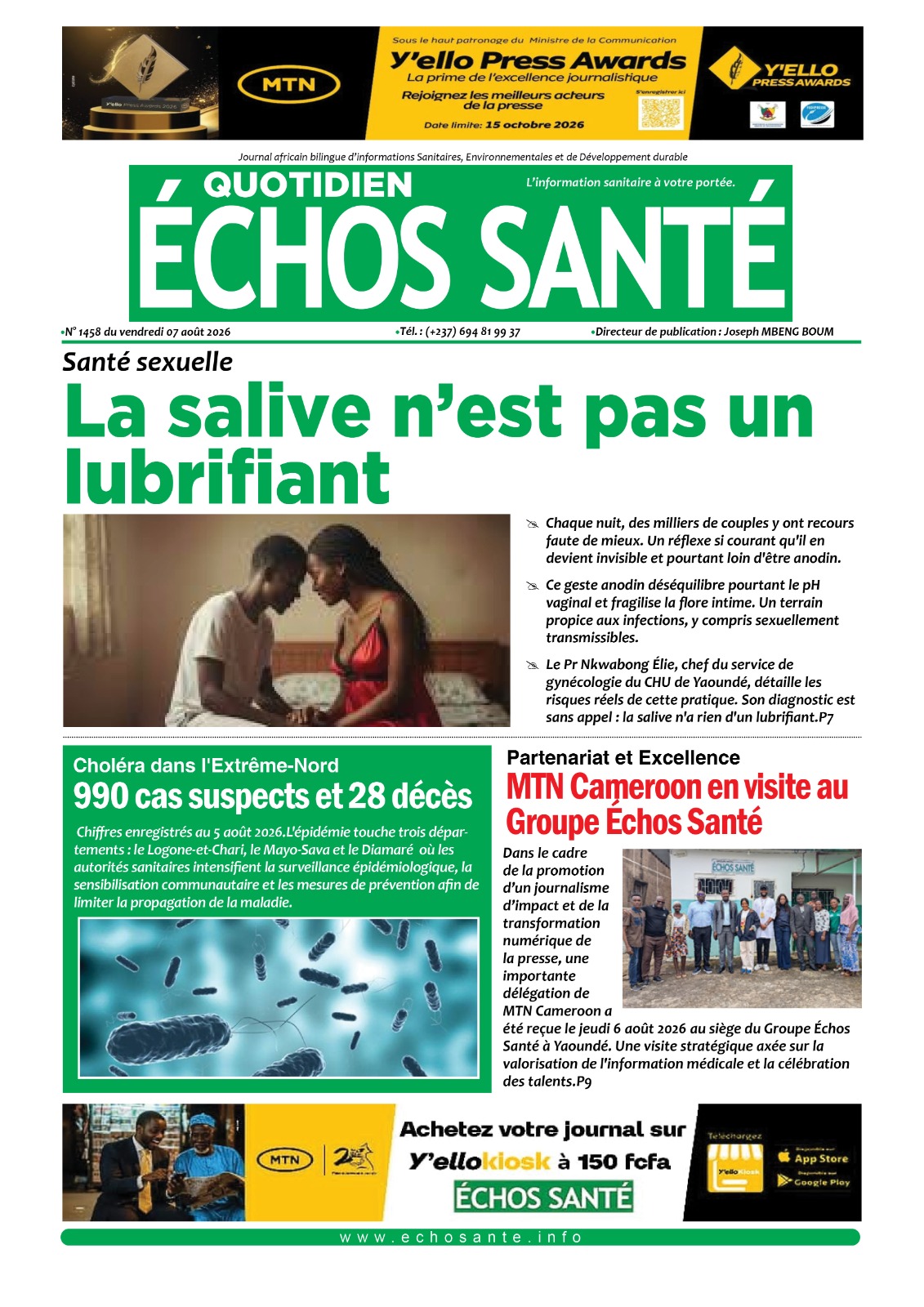 Echos Sante n°1458 du vendredi 7 aout 2026