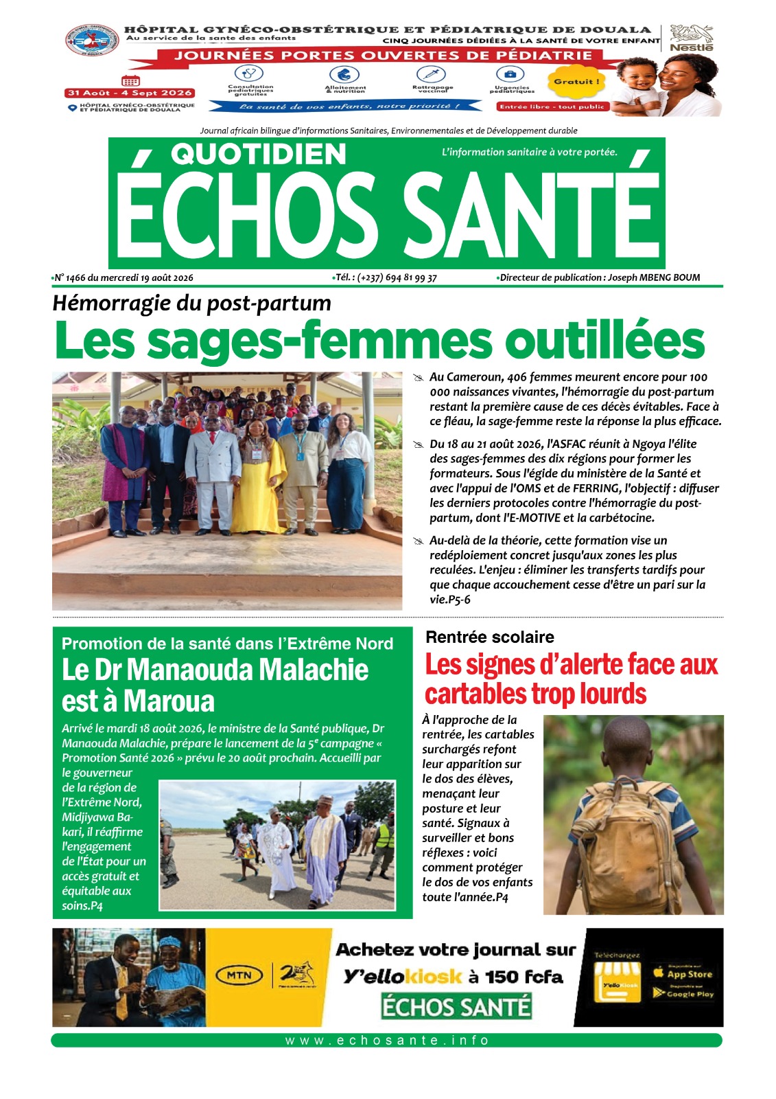 Echos Santé n° 1466 du mercredi 19 août 2026